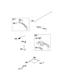 Controls Group Diagram and Parts List for 9P602-0120-H1  Briggs and Stratton Engine